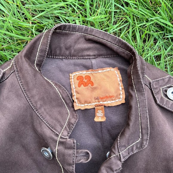 Vintage Twill Twenty Two Brown Button Jacket - Picture 3 of 4